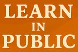 Learn in Public