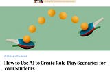 A sample AI role-play prompt you can use or customize for your class