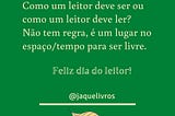 O que é ser uma leitora/leitor?
