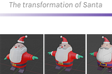 Progress of 3D model of Santa Claus development