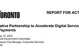Deputation to City of Toronto General Government Committee on PayIt Status— May 30, 2024