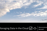 Managing Data 📈 in the Cloud ☁