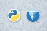 Python and Iceberg logos