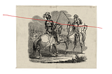 an antique illustration showing two soldiers about to get in a battle