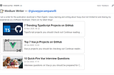 How to Showcase Your Medium Stories on GitHub