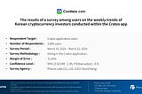 Cratos X CoinNess Survey : Weekly trends of Korean cryptocurrency investors (Mar. 19~22, 2024)