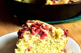 Buttermilk-Poppy Seed Skillet Cake with Strawberries