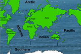 5 oceans of the world - largest to smallest