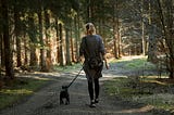 Woman, Dog, Walk image.
