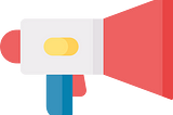 A megaphone icon, a symbol of news broadcasting. The image is intended to suggest that we as content designers also need to know and broadcast our value.