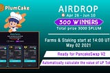 PlumCake — Next Generation Yield Farm on Binance Smart Chain — Ready for PancakeSwap V2