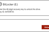 Bitlocker, Problem with Windows 10 Vs Windows 8