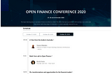 Speaker @ Open Finance Conference 2020 — Brazil