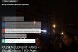 Remy Buisine, tintin reporter star en direct vidéo de NuitDebout sur Periscope