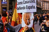 Manifestación de la plataforma por Tabarnia por el centro de Barcelona
