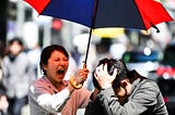 Japanese Women Now Beating Men With Umbrellas For Doing Pick Up