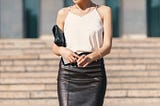 Long Black Leather Skirts for Special Events