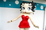 This shows a Betty Boop statue.