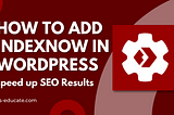 How to add IndexNow in WordPress to speed up SEO Results