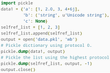 Pickling & Unpickling in Python