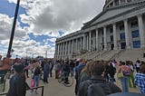 Protestors in Salt Lake rally at the Capitol in support of Reproductive Rights