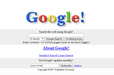 How the first google search looked