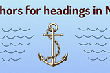 Anchors for headings in MDX