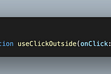 How to make a custom hook for closing a modal when clicking outside(React, Typescript)