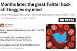 Verge article on the great twitter hack, dated Dec 15, 2020