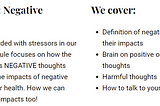 Brain Care and Negative Thoughts