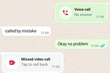 UX Analysis of WhatsApp Audio & Video Call Options embedded within the chat interface in new update