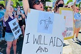 author protesting the Supreme Court, 2022