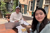Nate and Yumin enjoying bagels at Poppy’s in Oakland, CA