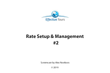 Set and manage the rates in Effective Tours hotel channel manager.