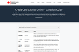 I Just Launched CreditCardCasinos.ca — Here is What I Learned So Far