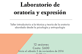 Laboratorio de Oratoria y expresión