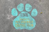 Blue Paw Print