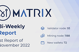 MATRIX AI NETWORK
項目雙周進度報告