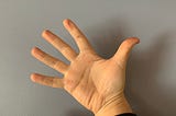 The Author’s Hand with all five fingers outstretched