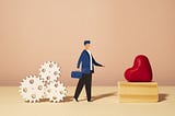 Still life illustrating ethics concept