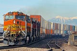Freight Train Hauls Containers