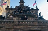 Photograph of author in downtown Cleveland, OH
