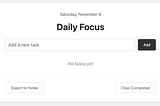 I Built a Minimalist Daily Planning Tool With AI.
