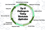 Challenges in Testing Blockchain Application
