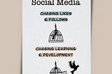 Visual illustration of Social Media by Information Artist with a bird in a cageand another bird left free