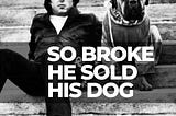 Stallone sold wife’s jewellery and his dog to pay debts.