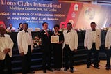 Special Recognition all the way from Lions International