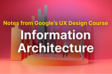 Revisiting UX with Google Certificate: Six Information Architecture Types and UI Solutions