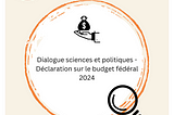 Déclaration sur le budget fédéral 2024