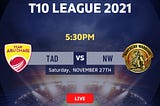 Team Abu Dhabi VS Northern Warriors, 19th T10 League, 2021